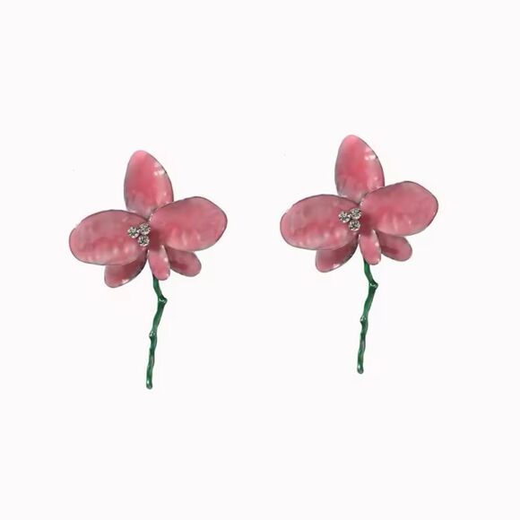 Flower drop earrings M715 - Picture 1 of 5